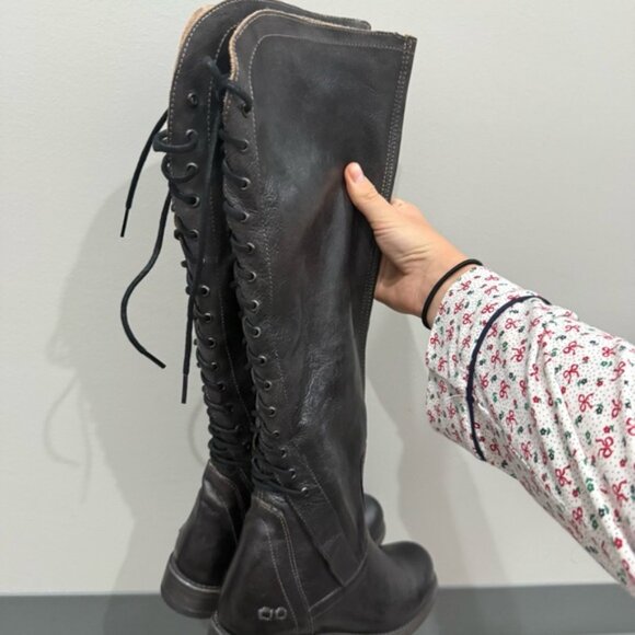 NWT Bed Stu Boots Surrey Cobbler Knee High in Dark Brown Leather - Picture 6 of 10